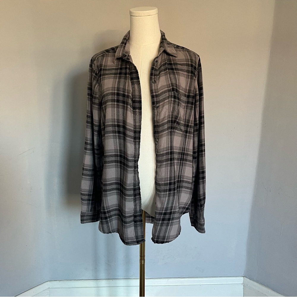 American Eagle black/gray flannel